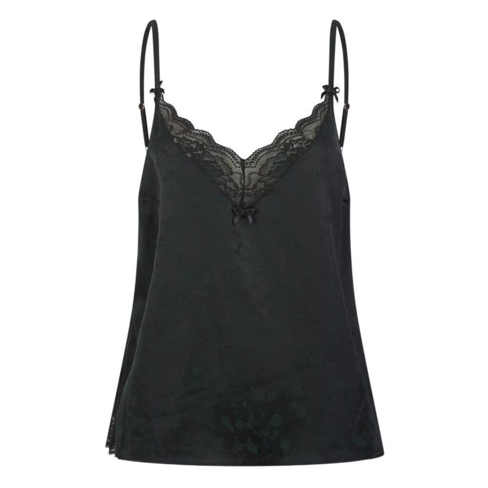 Ted Baker Womens/Ladies Leah Jacquard V Neck Sleeveless Pajama Top / Black